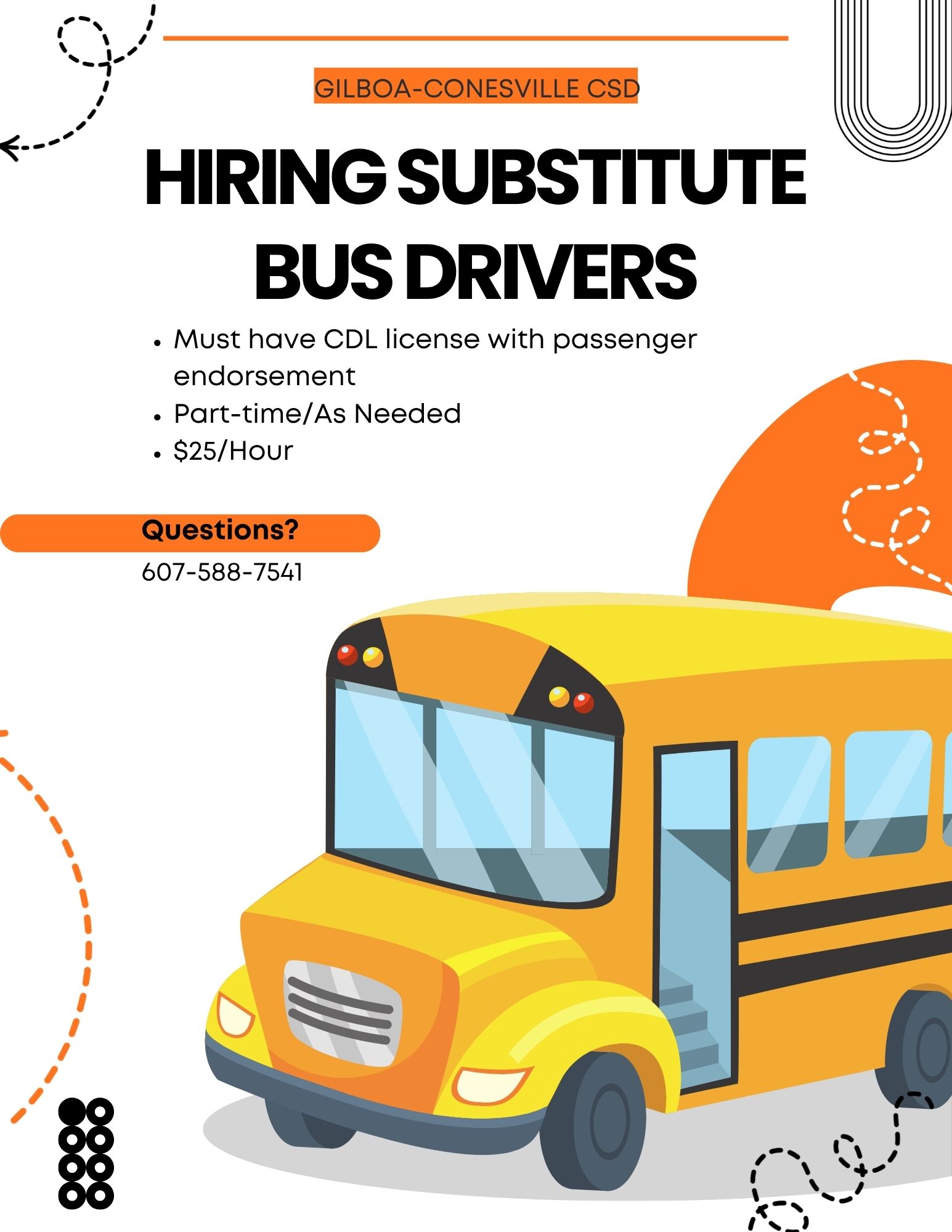 GCCS: Substitute Bus Drivers Needed