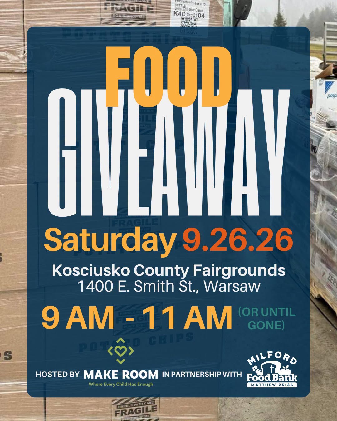 Save the Date: Free Food Giveaway