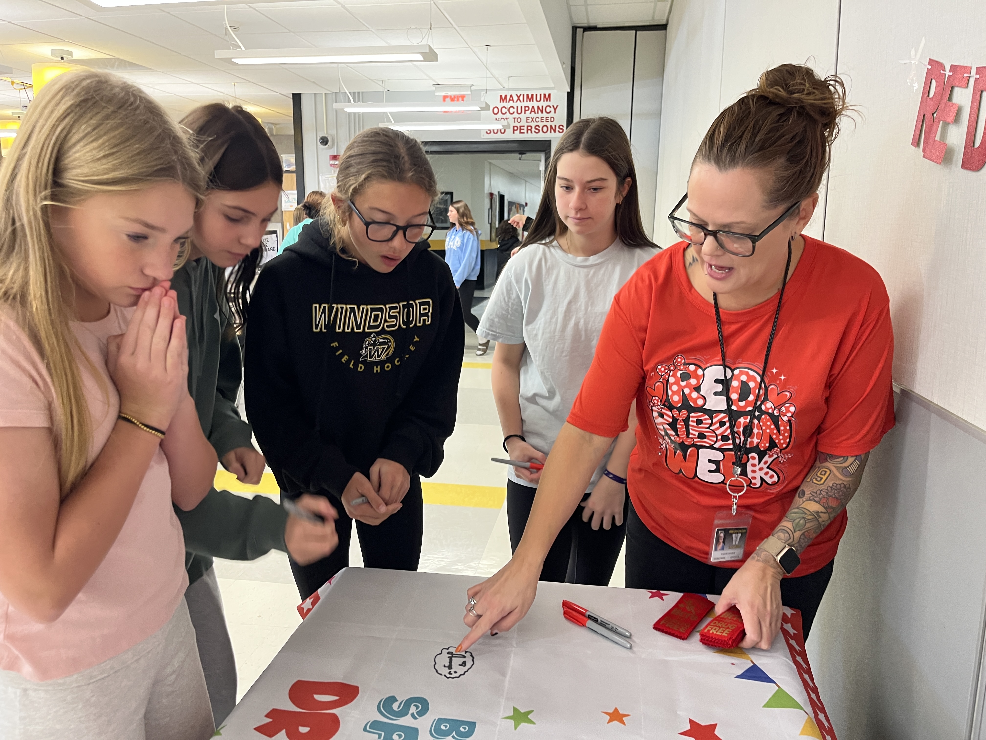 Windsor Central High School and Middle School Celebrate Red Ribbon Week