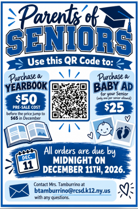 Seniors: Yearbook Purchase and Baby Ads