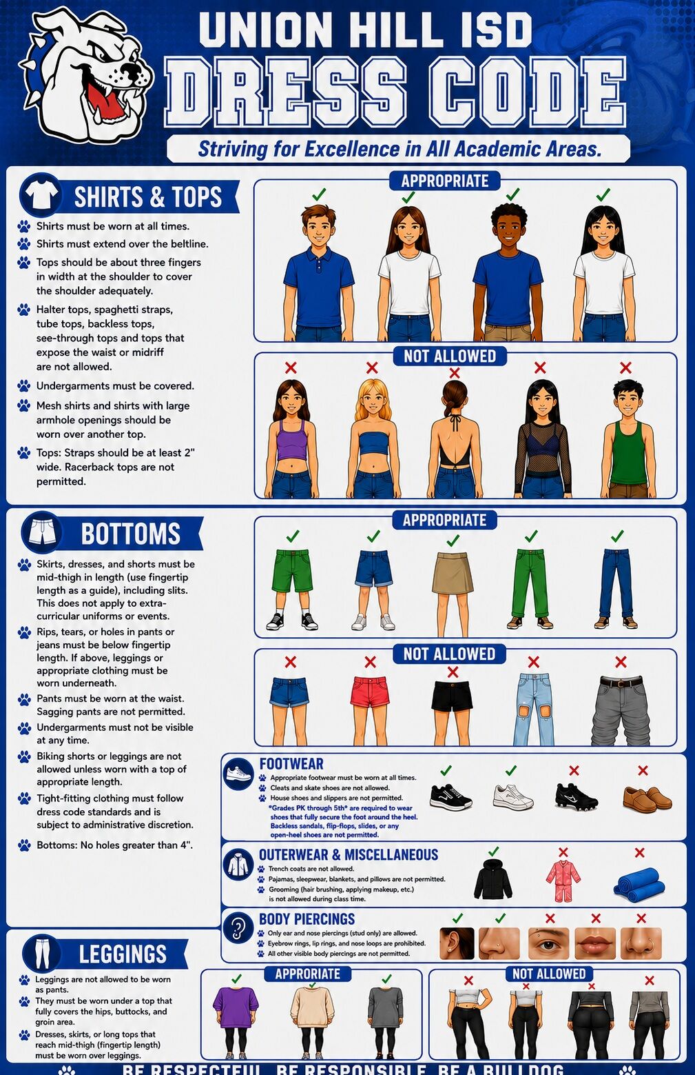 Union Hill Dress Code Reminder