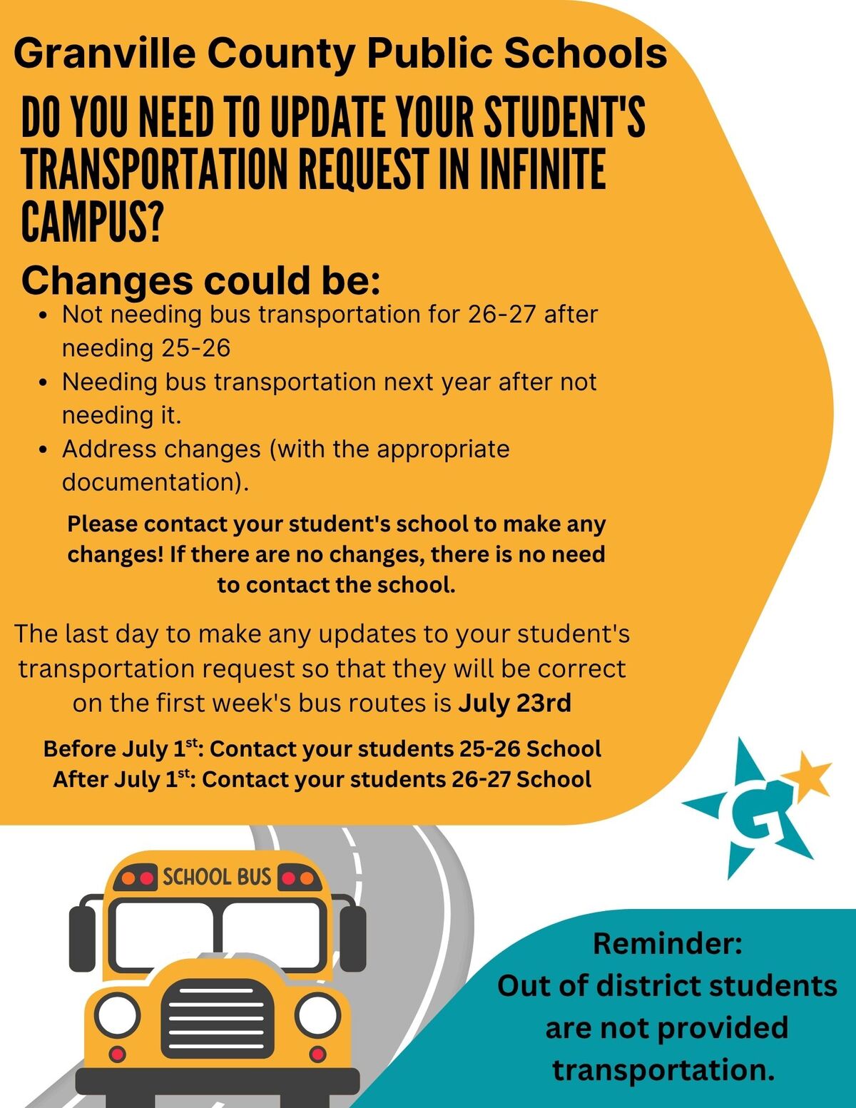 Do you need to update your student's transportation request in Infinite Campus?