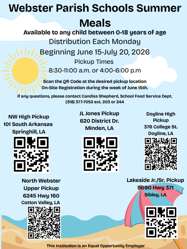Webster Parish Schools Summer Meals