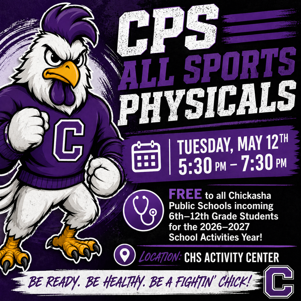 All Sports Physicals - May 12th