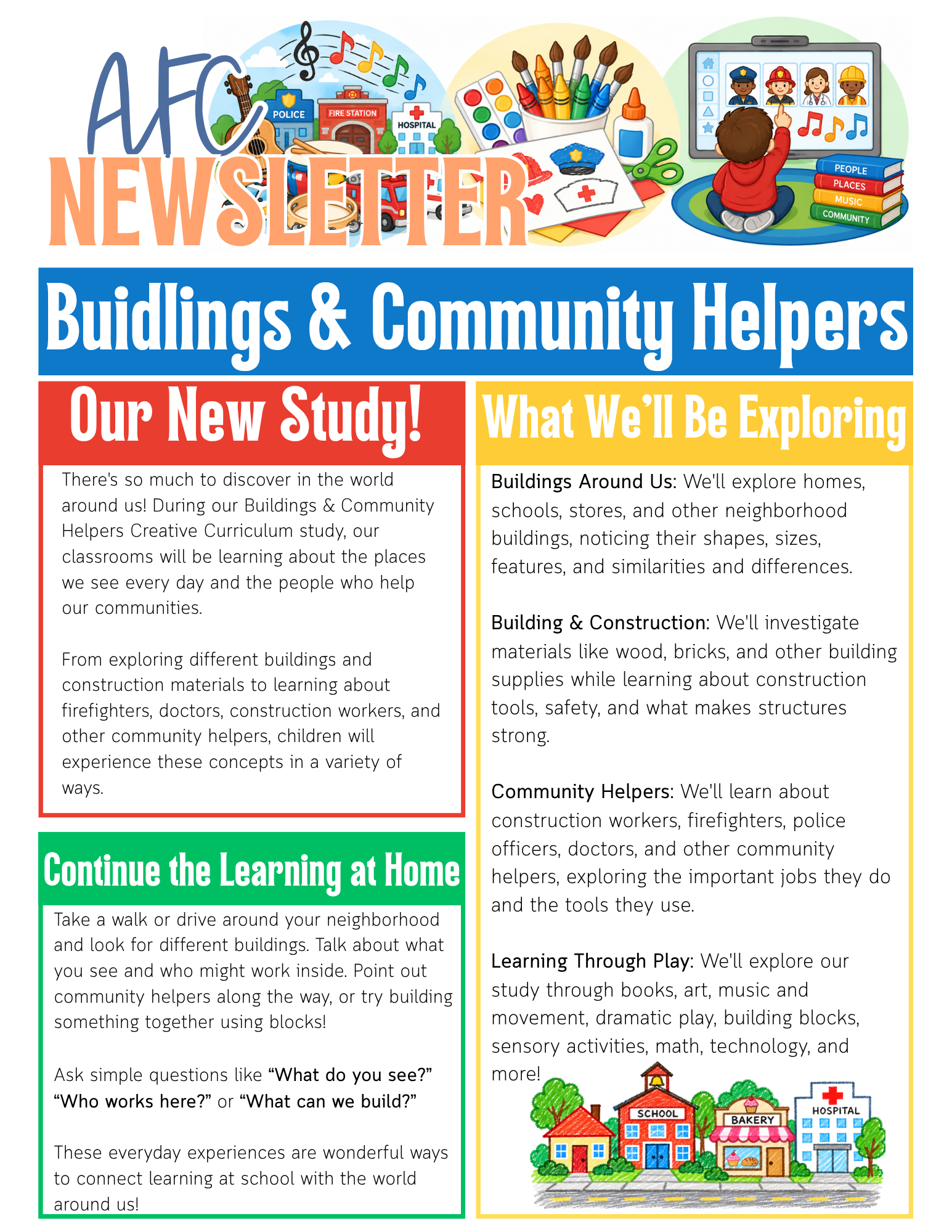 New Studies: Building & Community Helpers