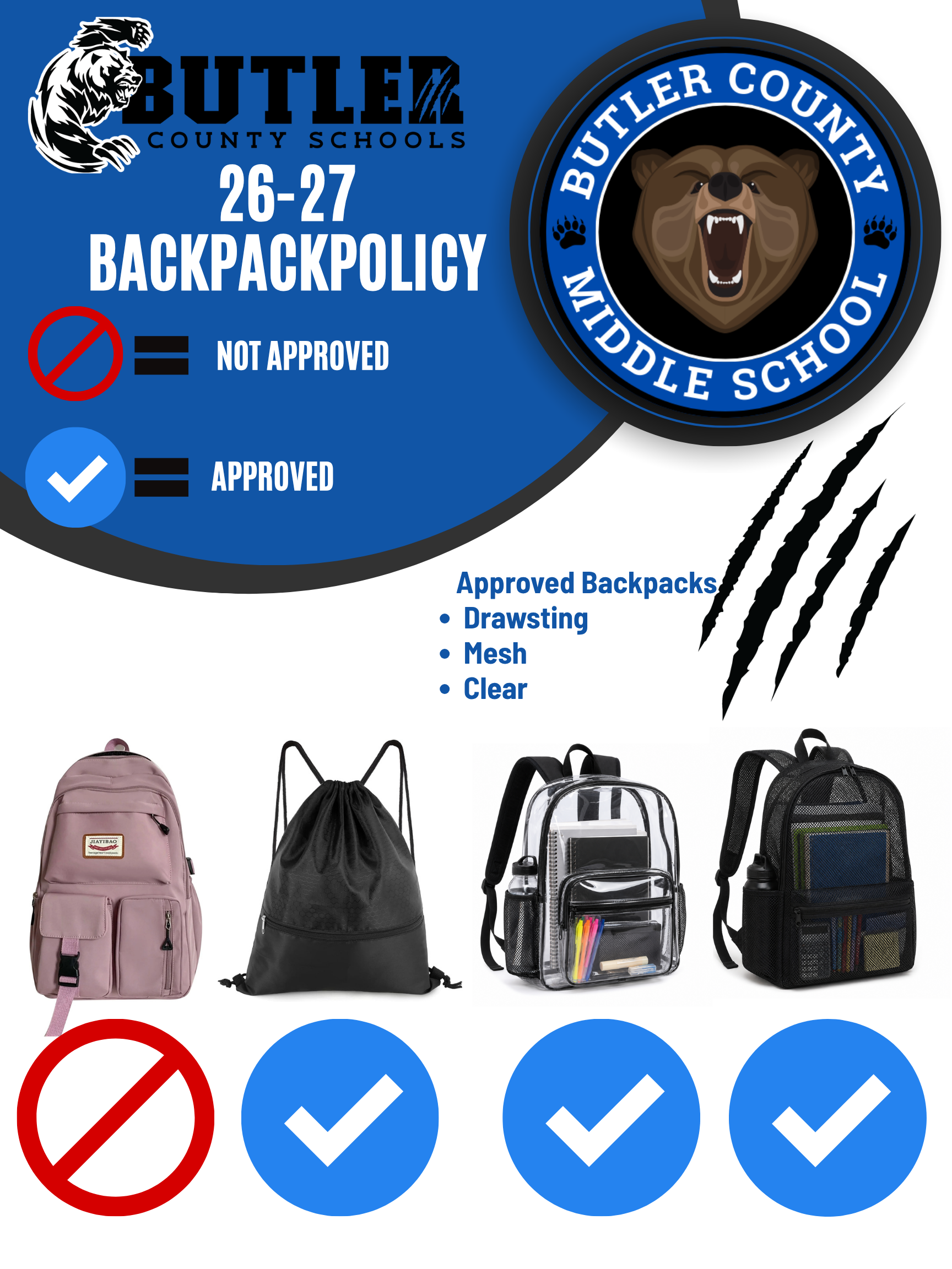 26-27 BCMS Backpack Policy