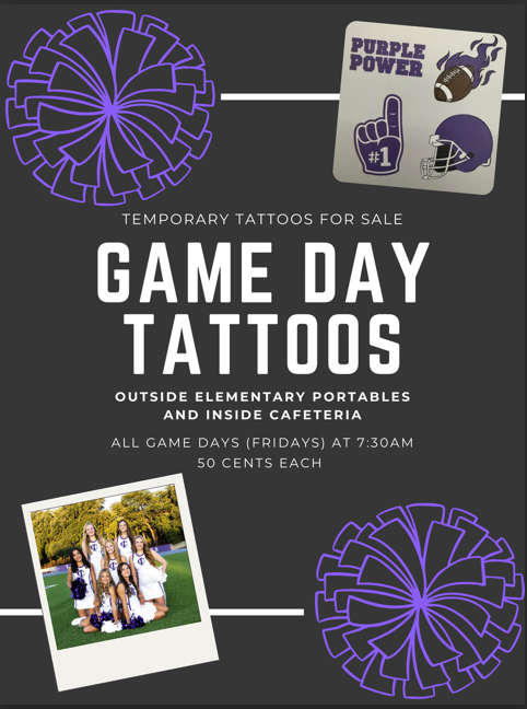 Game Day Temporary Tattoos