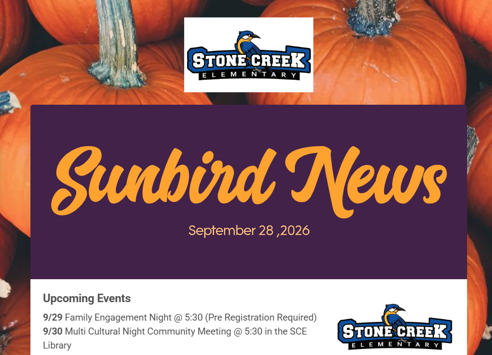 Sunbird  News- week of 9/28/26