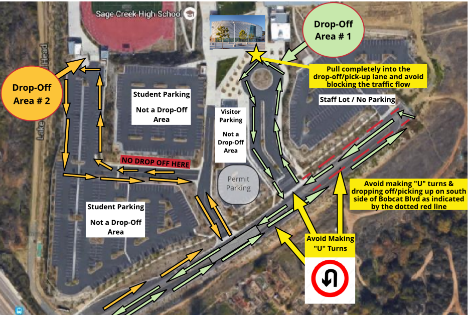 Sage Creek Traffic Flow Email: Drop Off and Pick Up