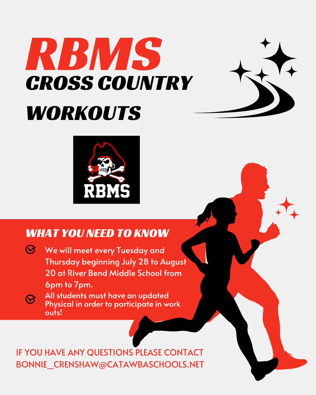 Pirate XC Workouts Start Soon
