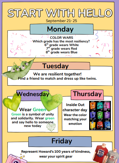 Start with Hello Spirit Week Starts Monday!