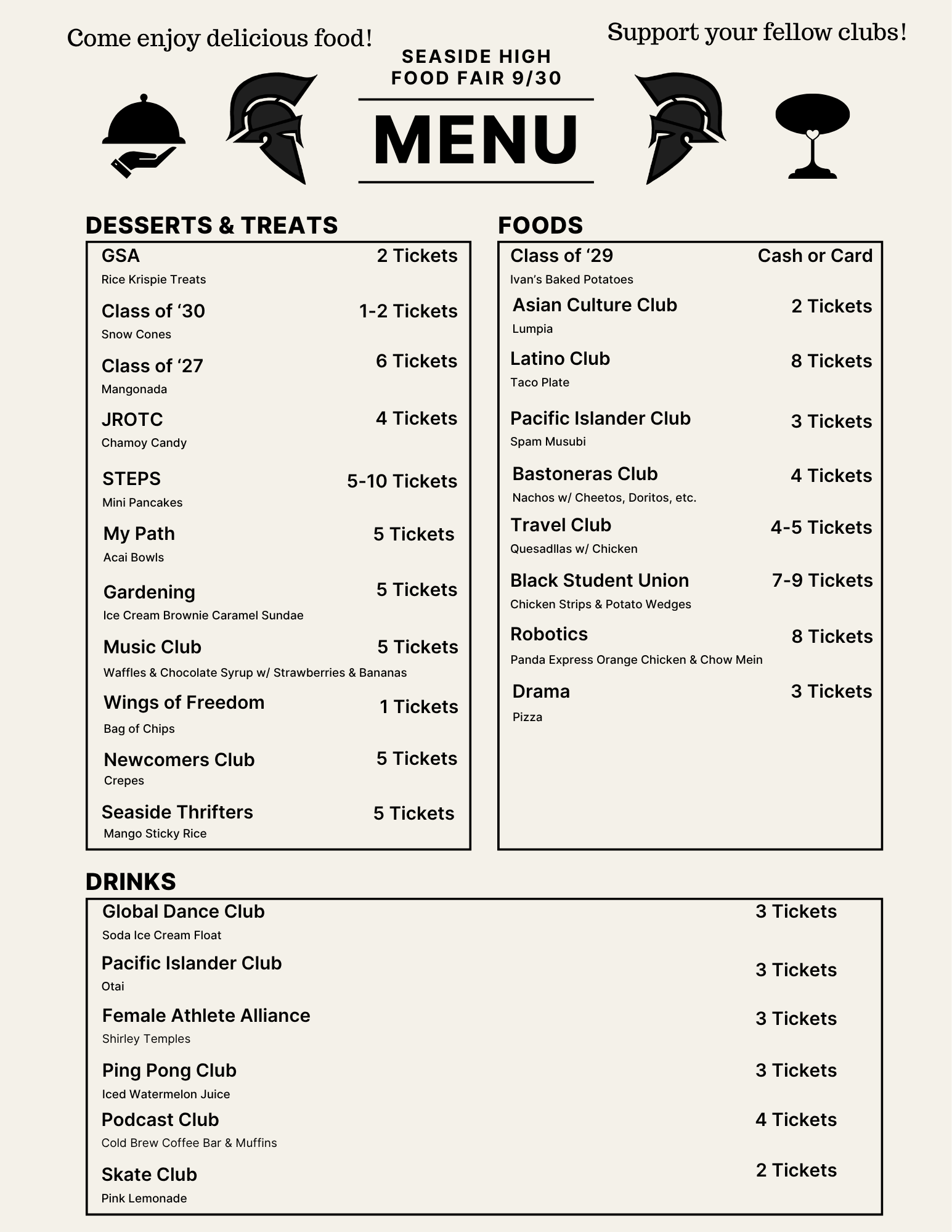Food Fair - next Wednesday!