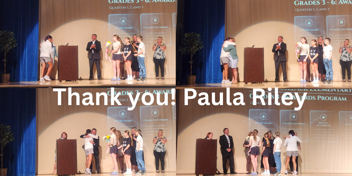 Thank you to Paula Riley