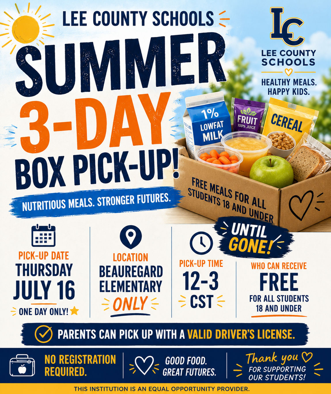 LCS Summer Feeding 3-Day Box Pick-Up