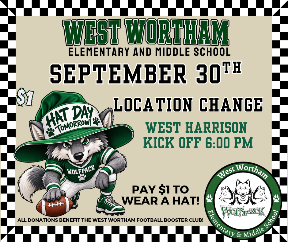 Tomorrow: $1 Hat Day- Football Location Change
