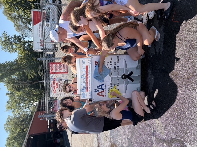 MHS Girls Swimming & Diving Team Supports Paulie's Push