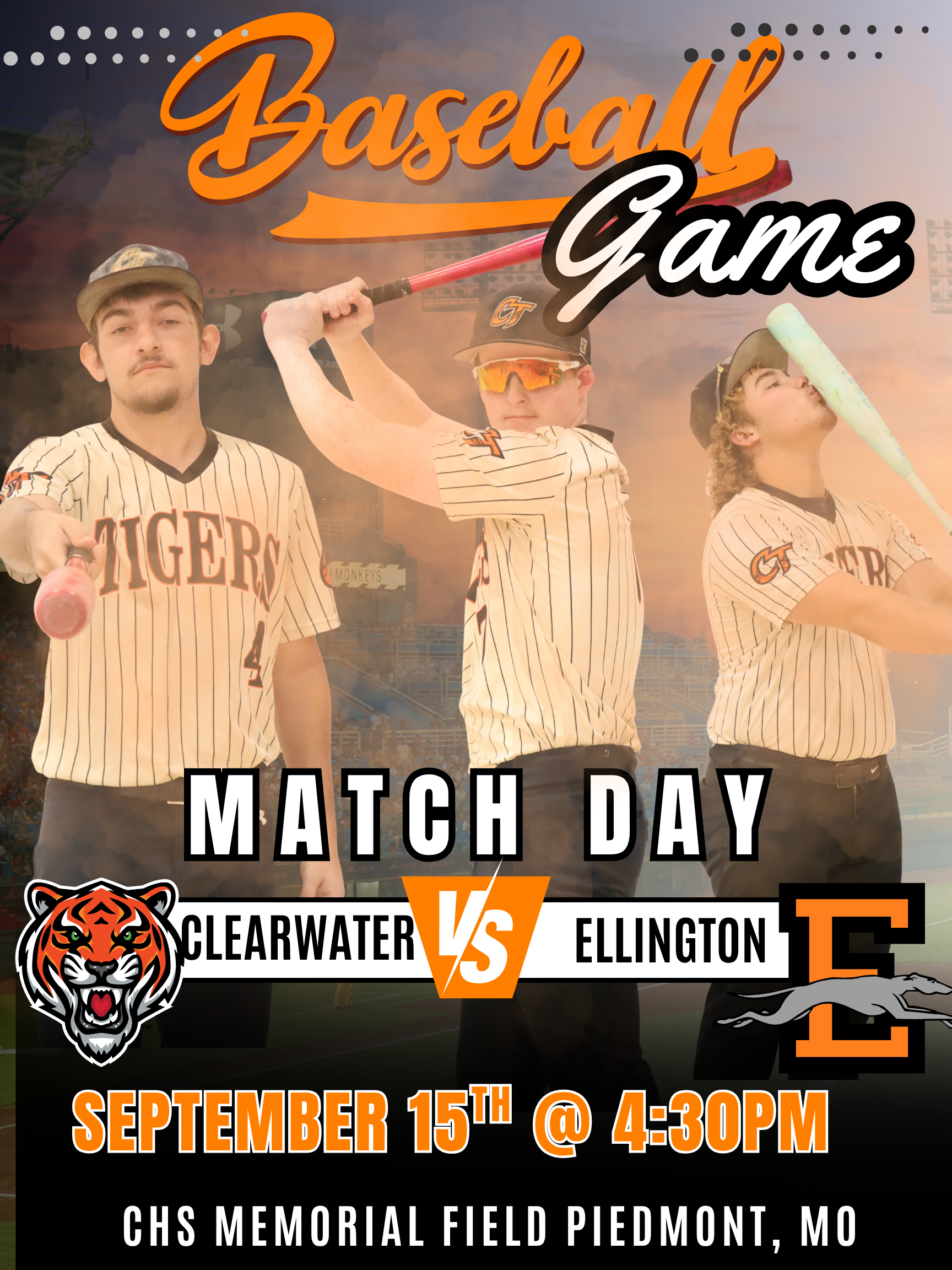Volleyball and Baseball Games for Tuesday, Sept. 15th