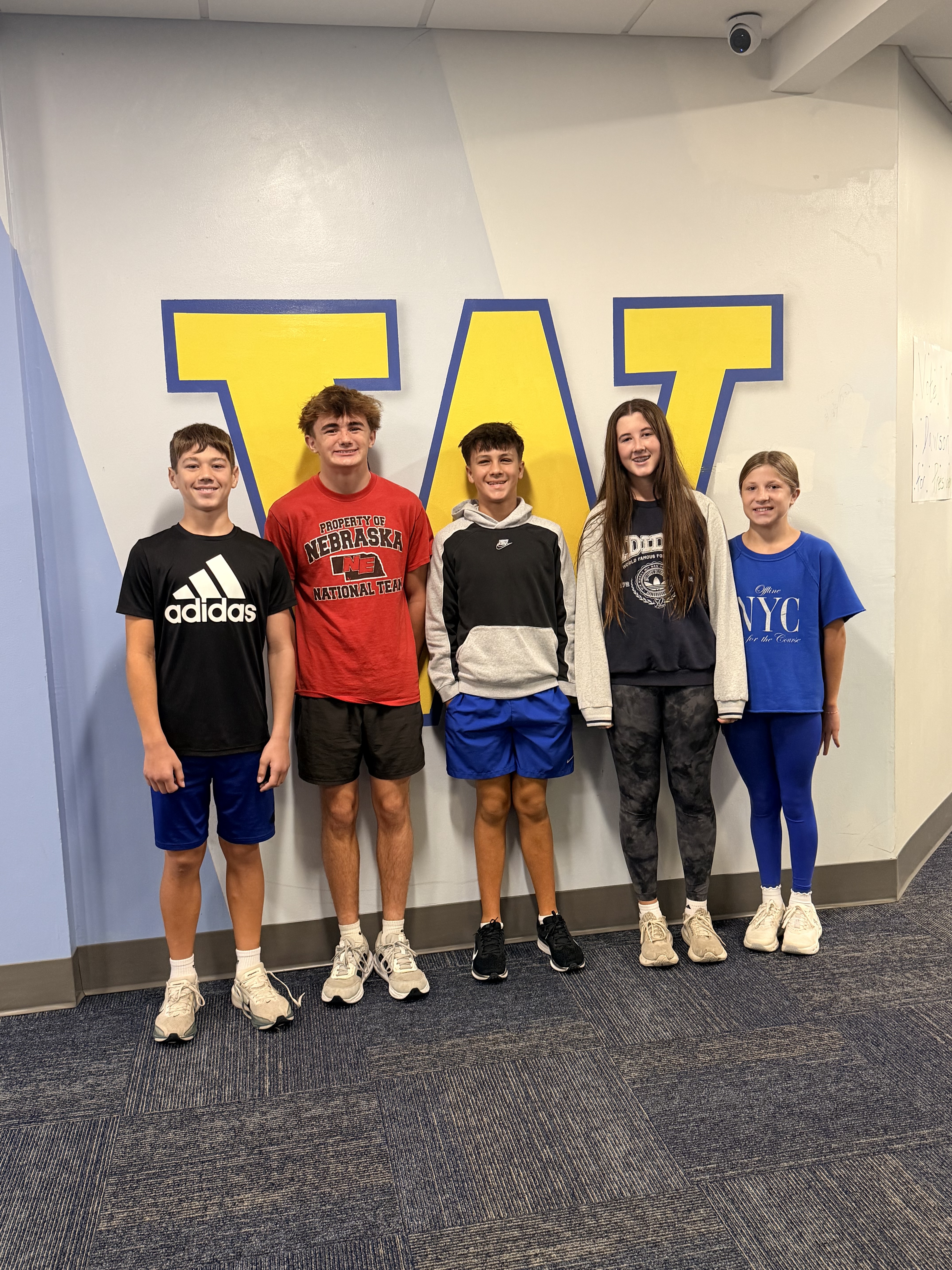 2026-2027 Wahoo Middle School StuCo Officers 