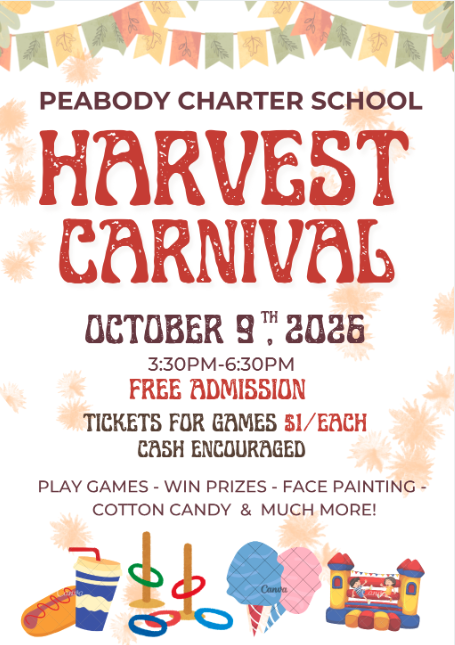 Harvest Carnival is today October 9th from  3:30-6:30!