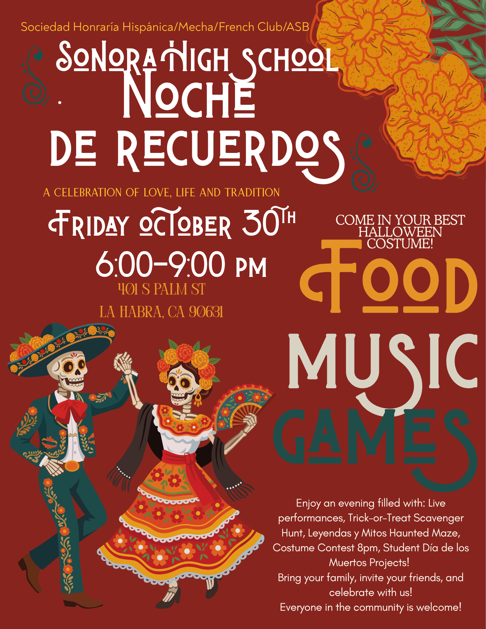 💀🌼 ¡Celebrate Noche de Recuerdos! 🌼💀