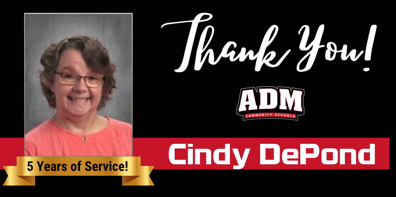 Cindy DePond ~ 5 Years of Service!
