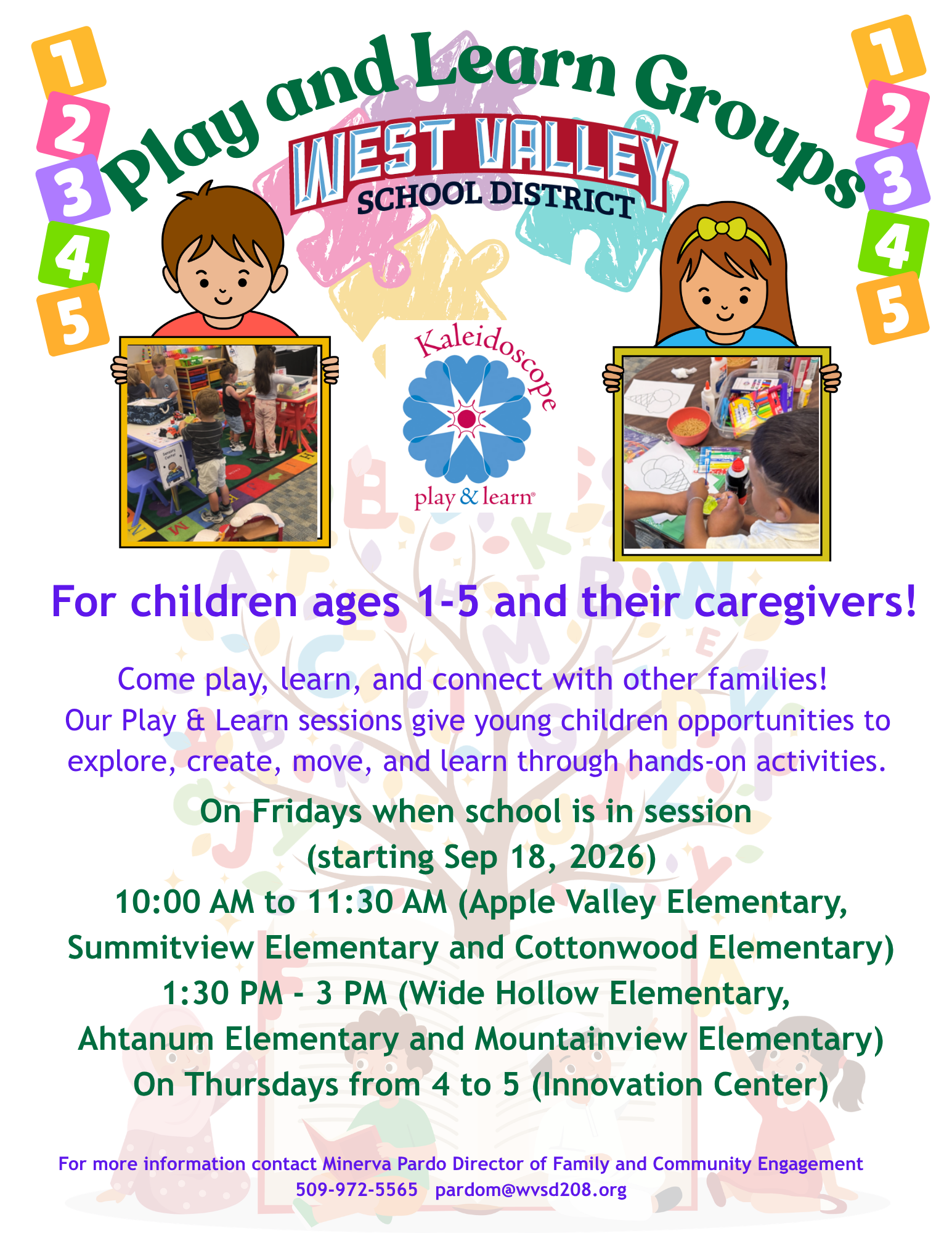 Friendly Reminder: Play & Learn Starts Friday, September 18!
