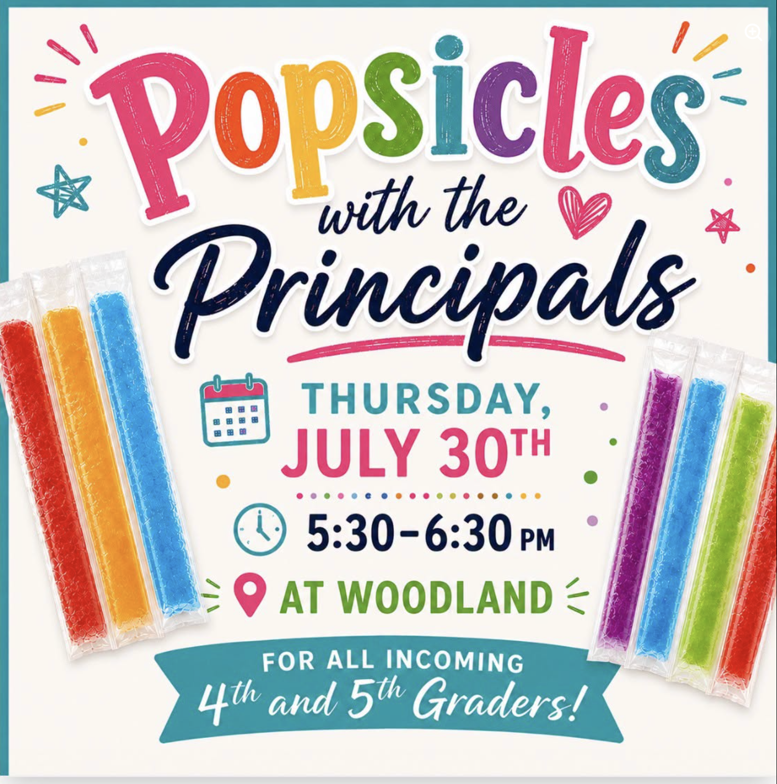 Popsicles with the Principal
