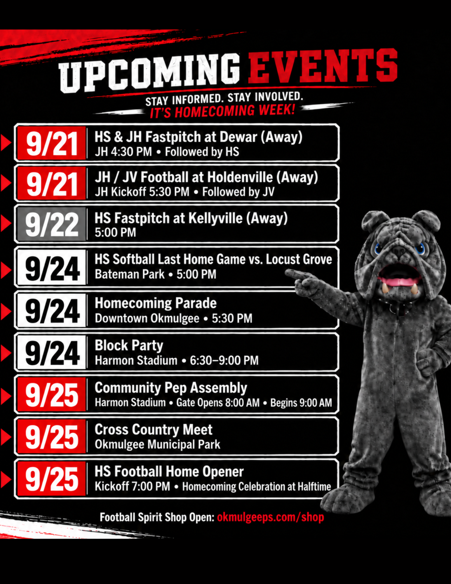 Weekly Events 