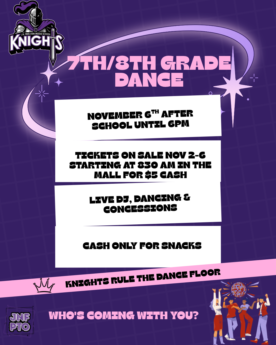 7th & 8th Grade Dance Nov. 6th