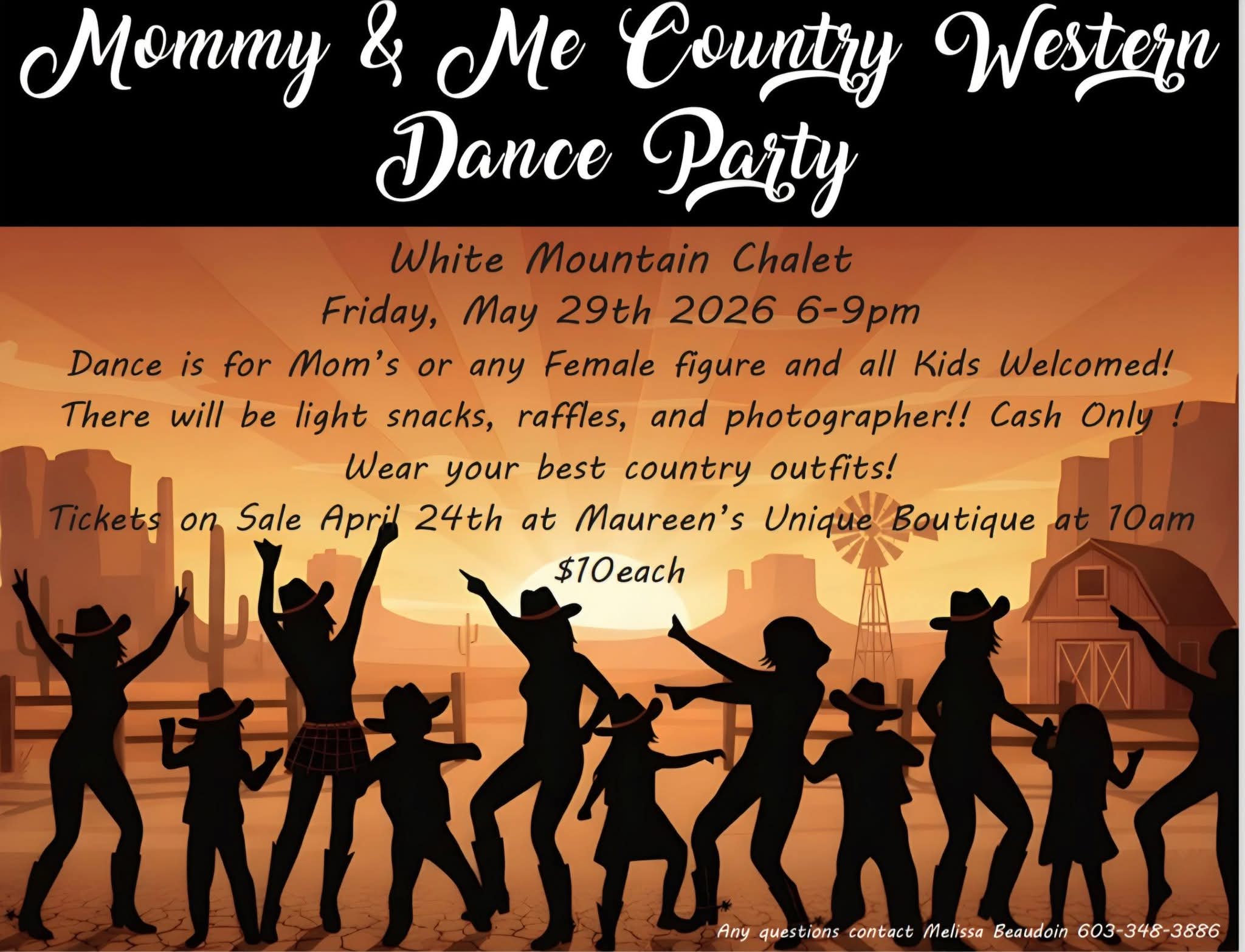 Mommy & Me Country Western Dance Party - May 29th - Chalet