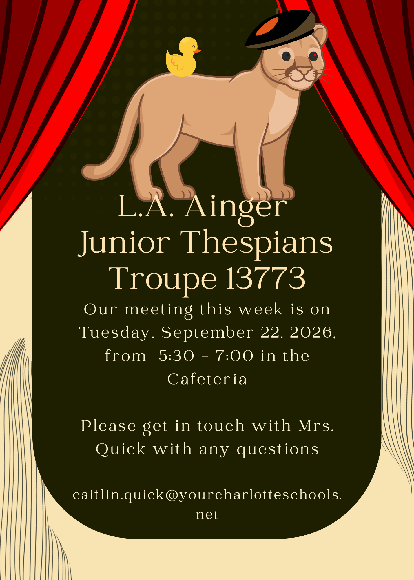 Junior Thespians Meeting 9/22