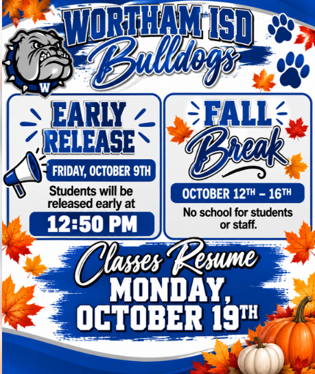 Early Release this Friday and Fall Break Next Week