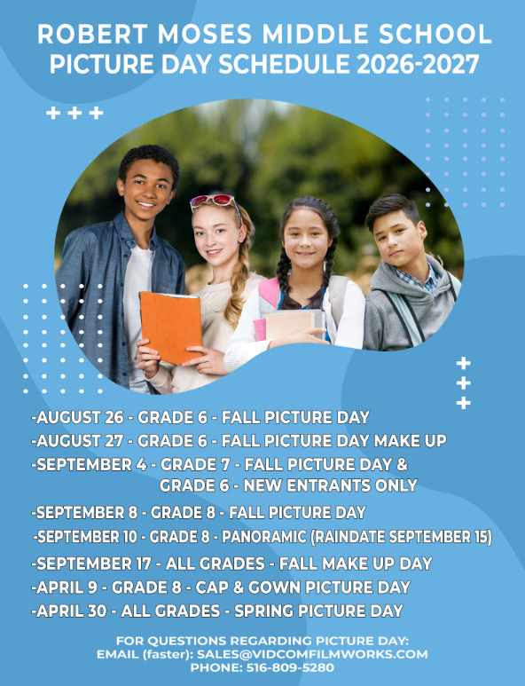 RMMS Picture Day Schedule 26-27