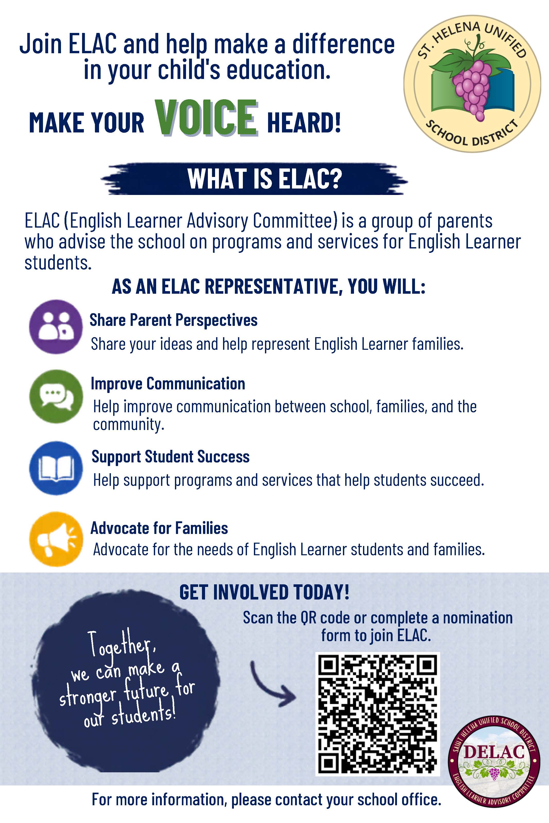 Join ELAC Make your Voice Heard!