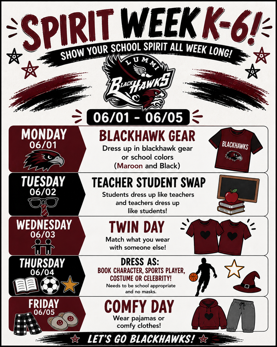 Spirit Week is Coming: June 1–5