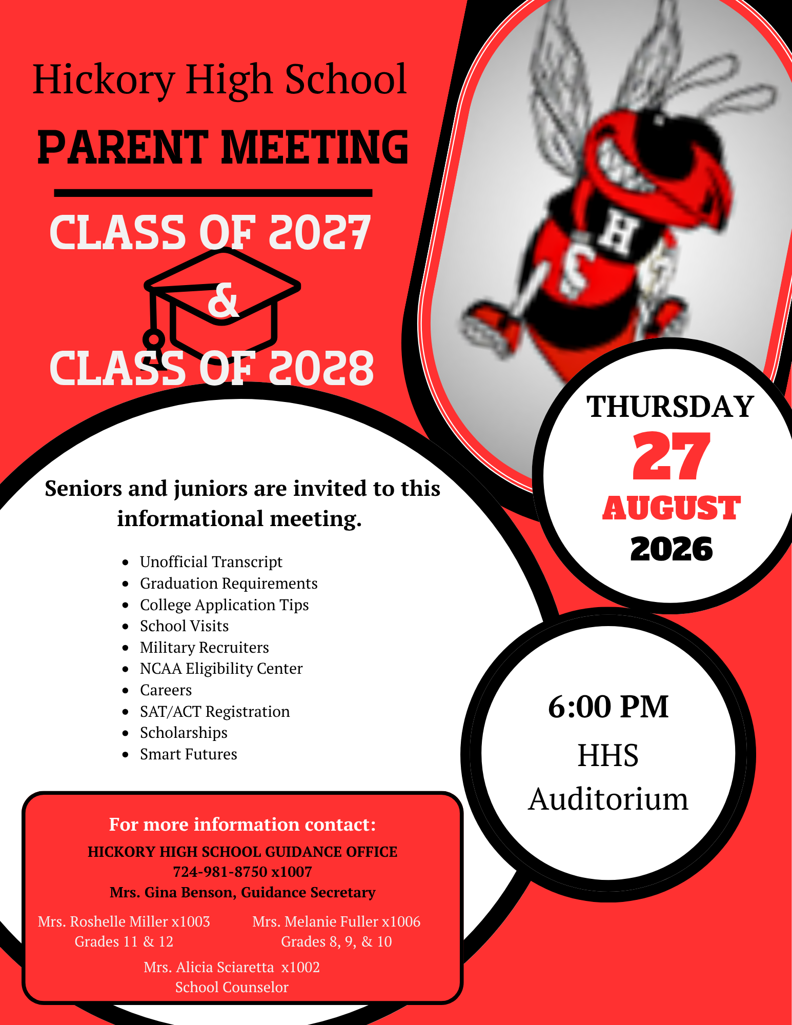 Senior-Junior Informational Parent Meeting