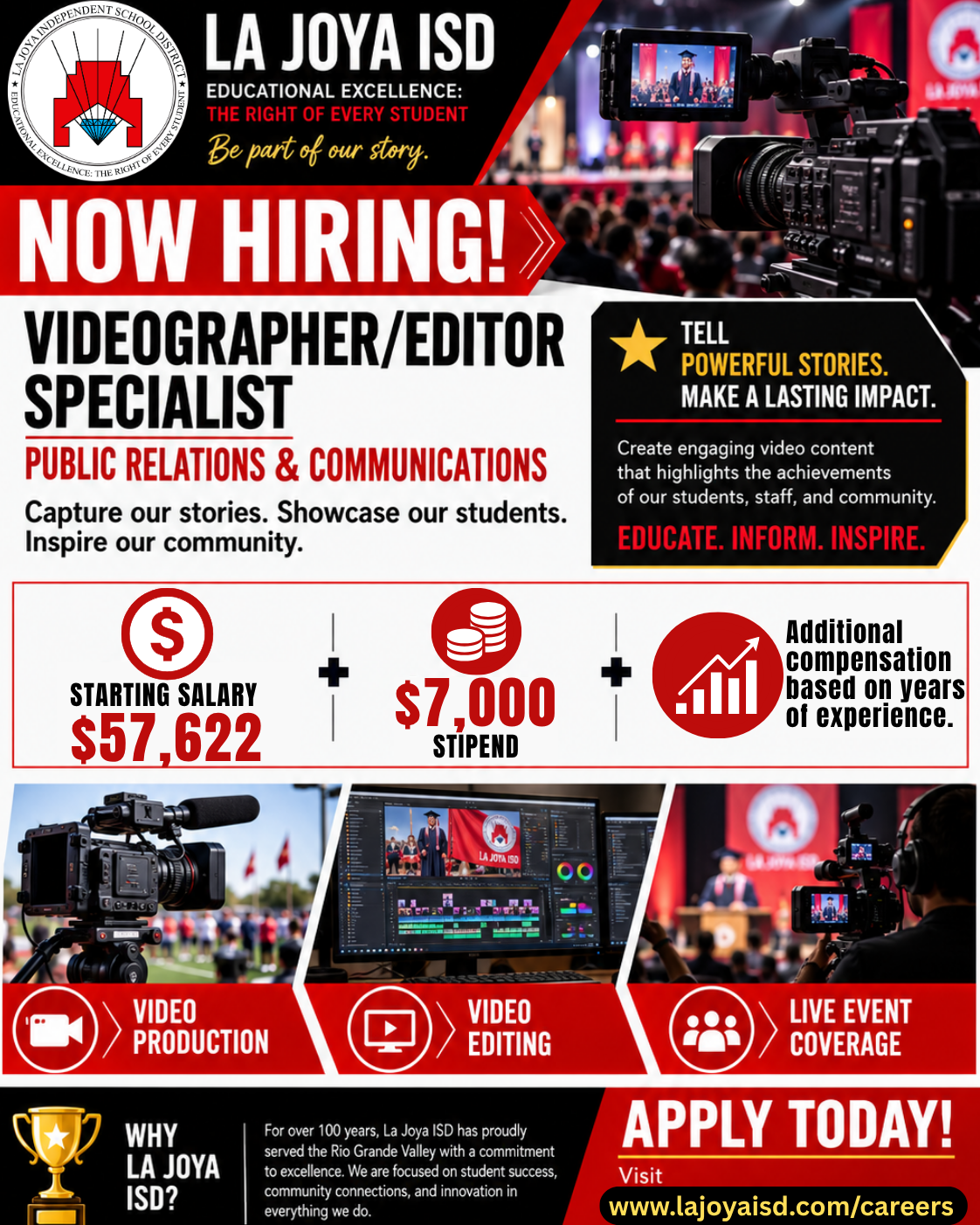 💎La Joya ISD is looking for an innovative storyteller 