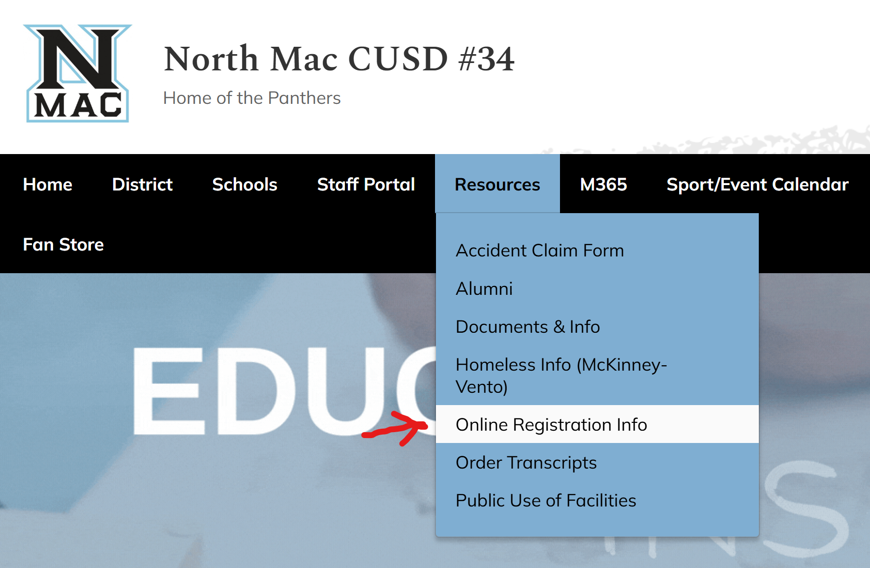 School Supply Lists & Online Registration information