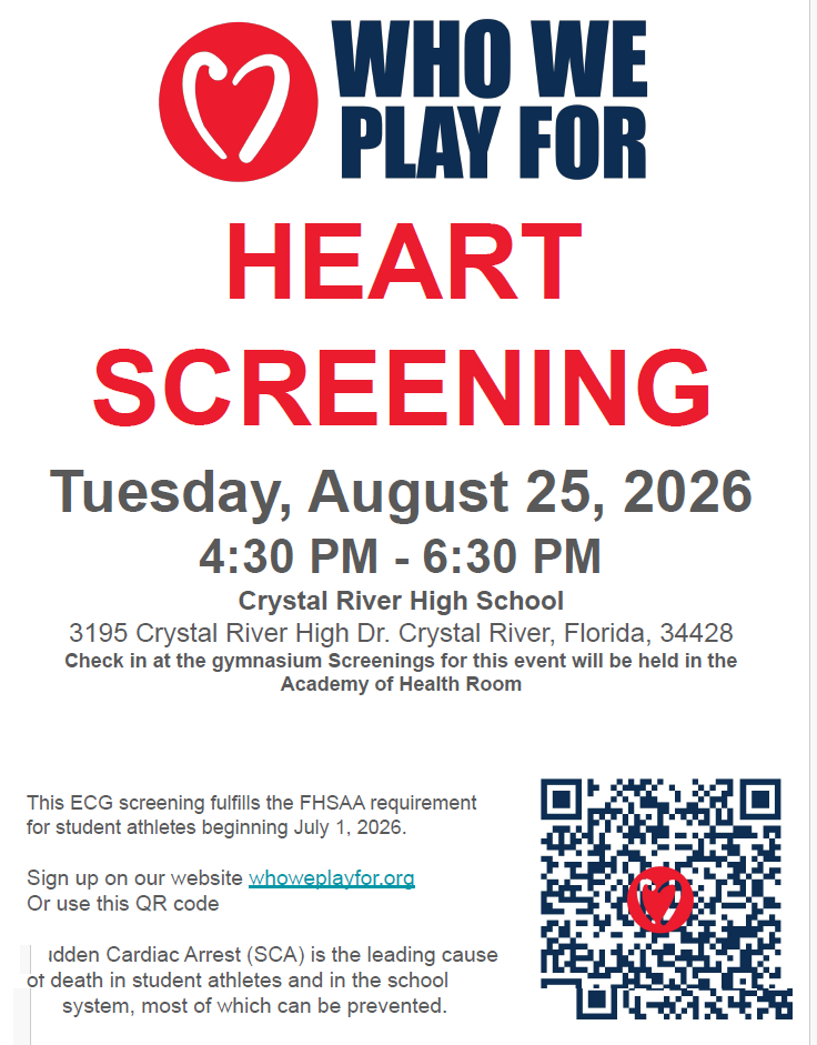 ECG Screening - Sign up for athletes! 