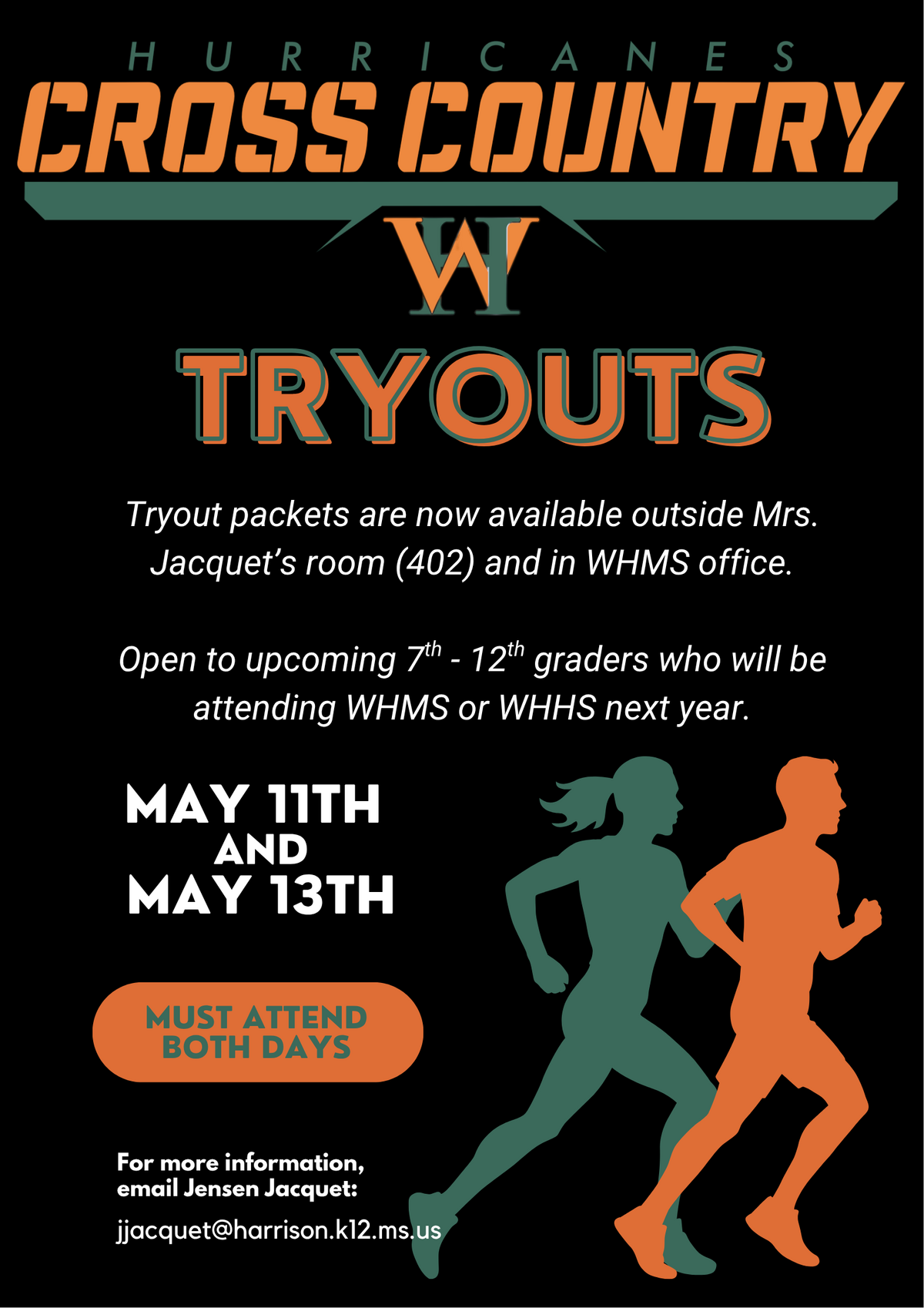 WHMS Cross Country Tryouts 26-27 SY