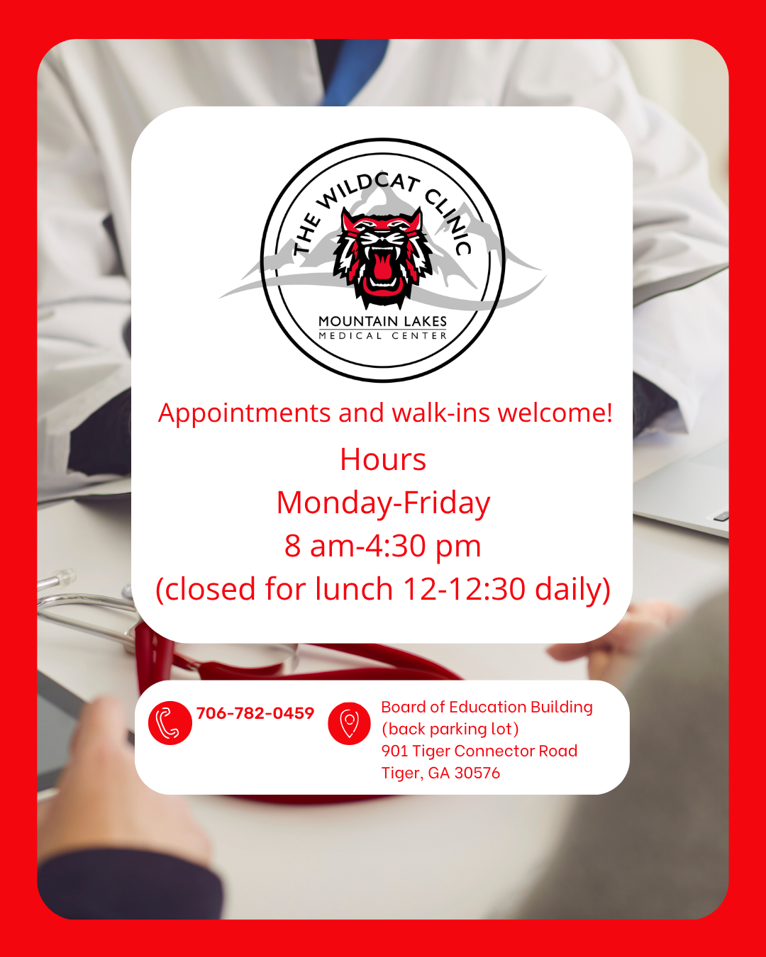 Wildcat Clinic Summer Hours