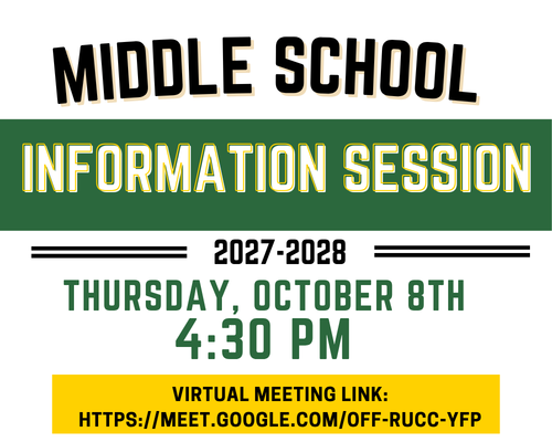 📣 UPDATE: MIDDLE SCHOOL INFORMATION SESSION FOR CURRENT 6TH GRADERS — NOW VIRTUAL 🔗