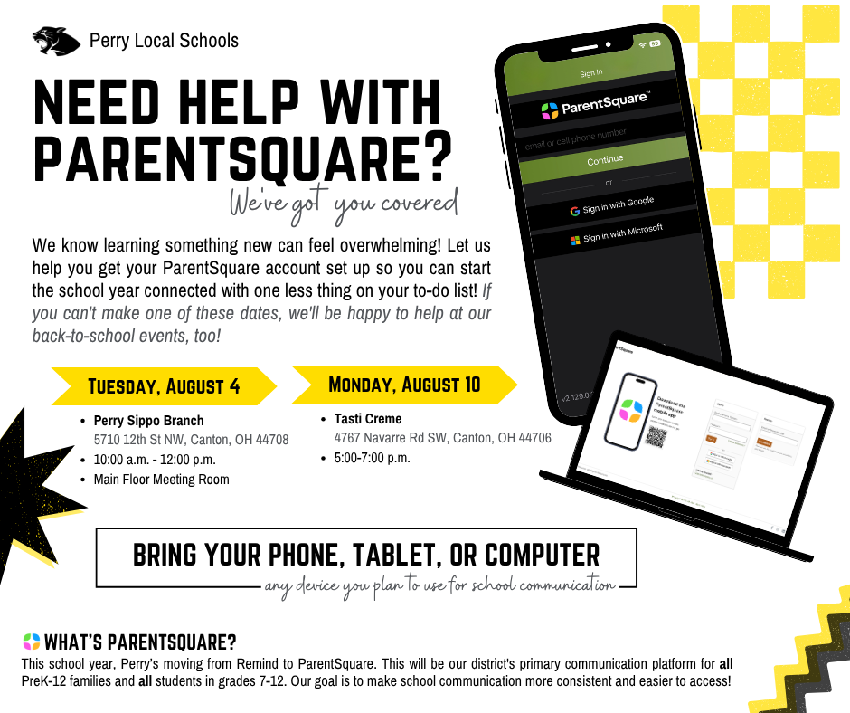 ParentSquare Help Sessions