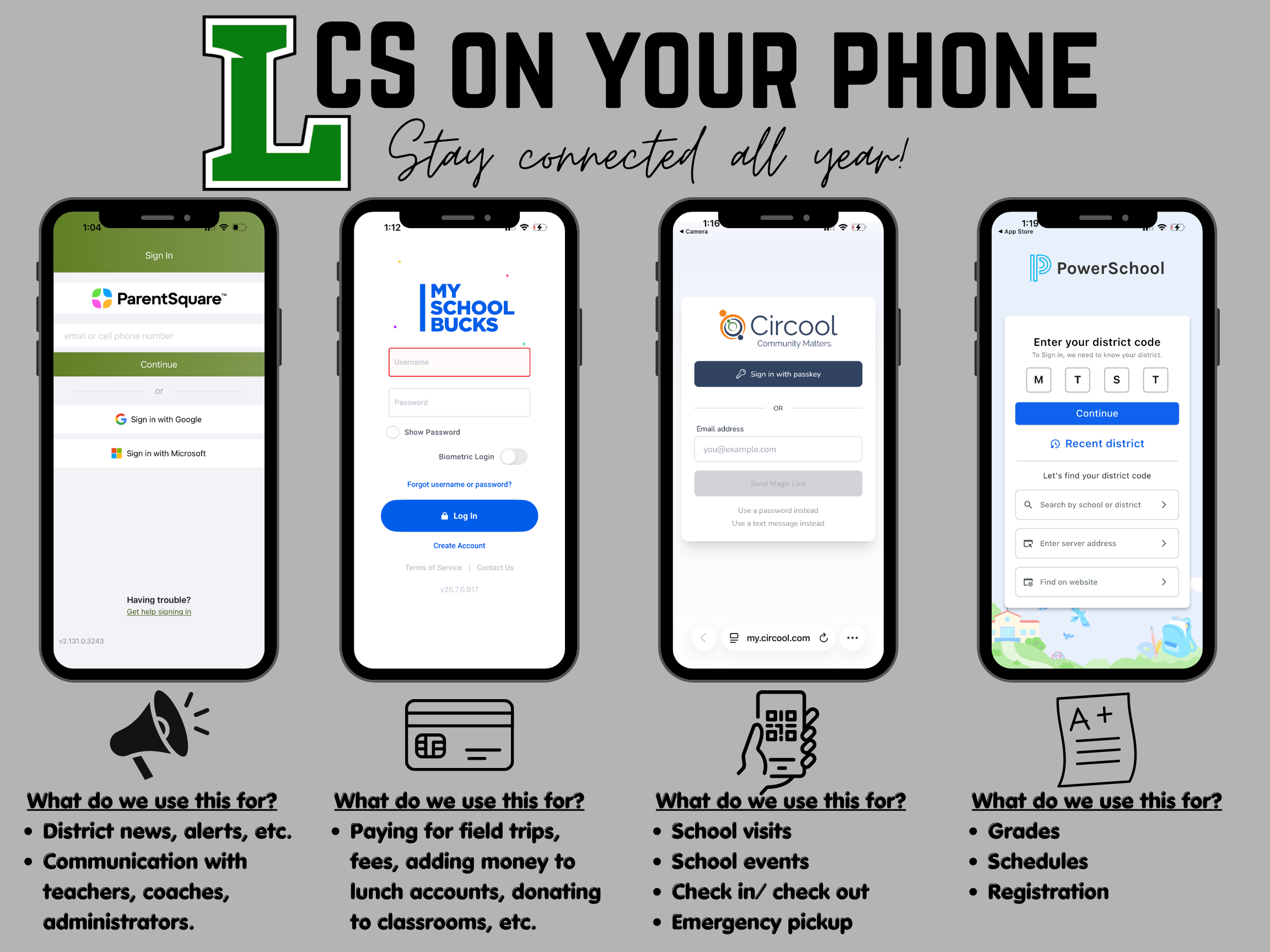 📱 STAY CONNECTED ALL YEAR WITH LCS! 📱