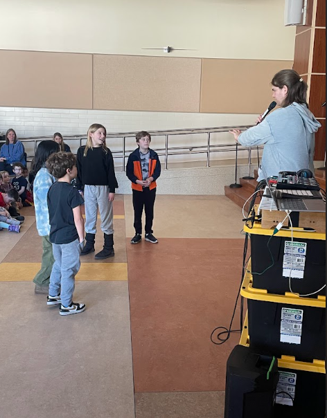 Student volunteers for program