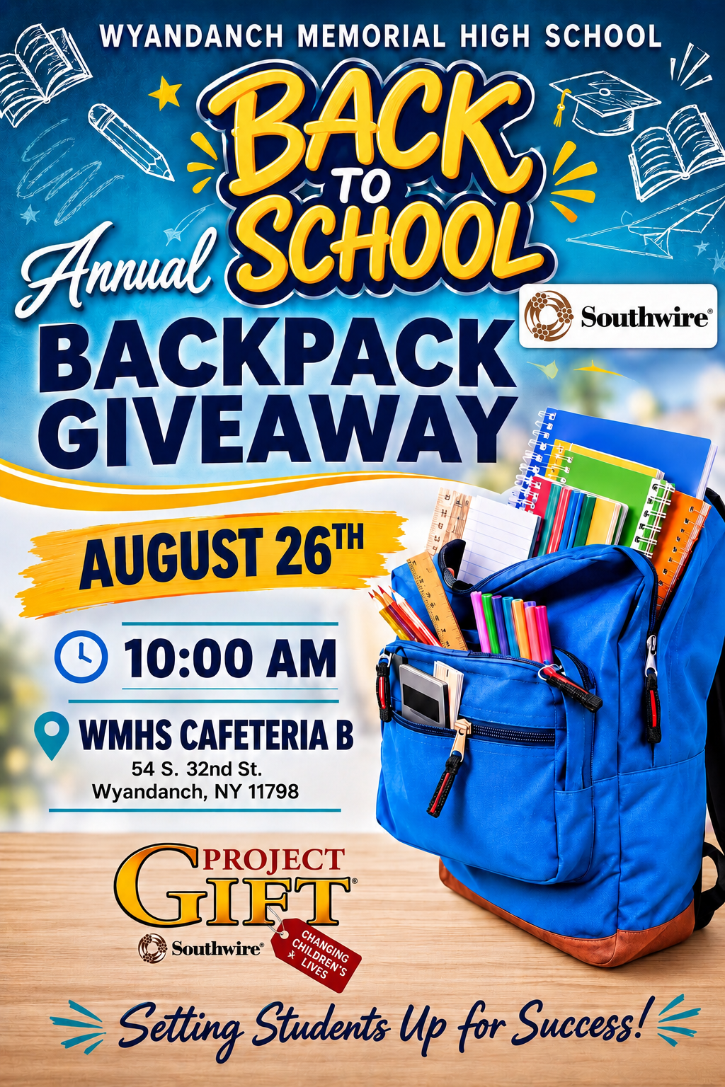 WMHS Backpack Giveaway - All District Families Welcome