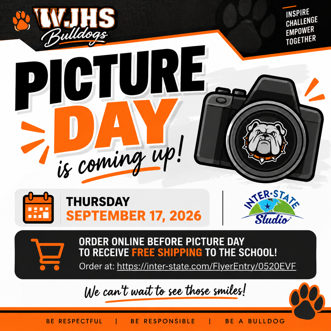 📸 Picture Day is One Week Away!
