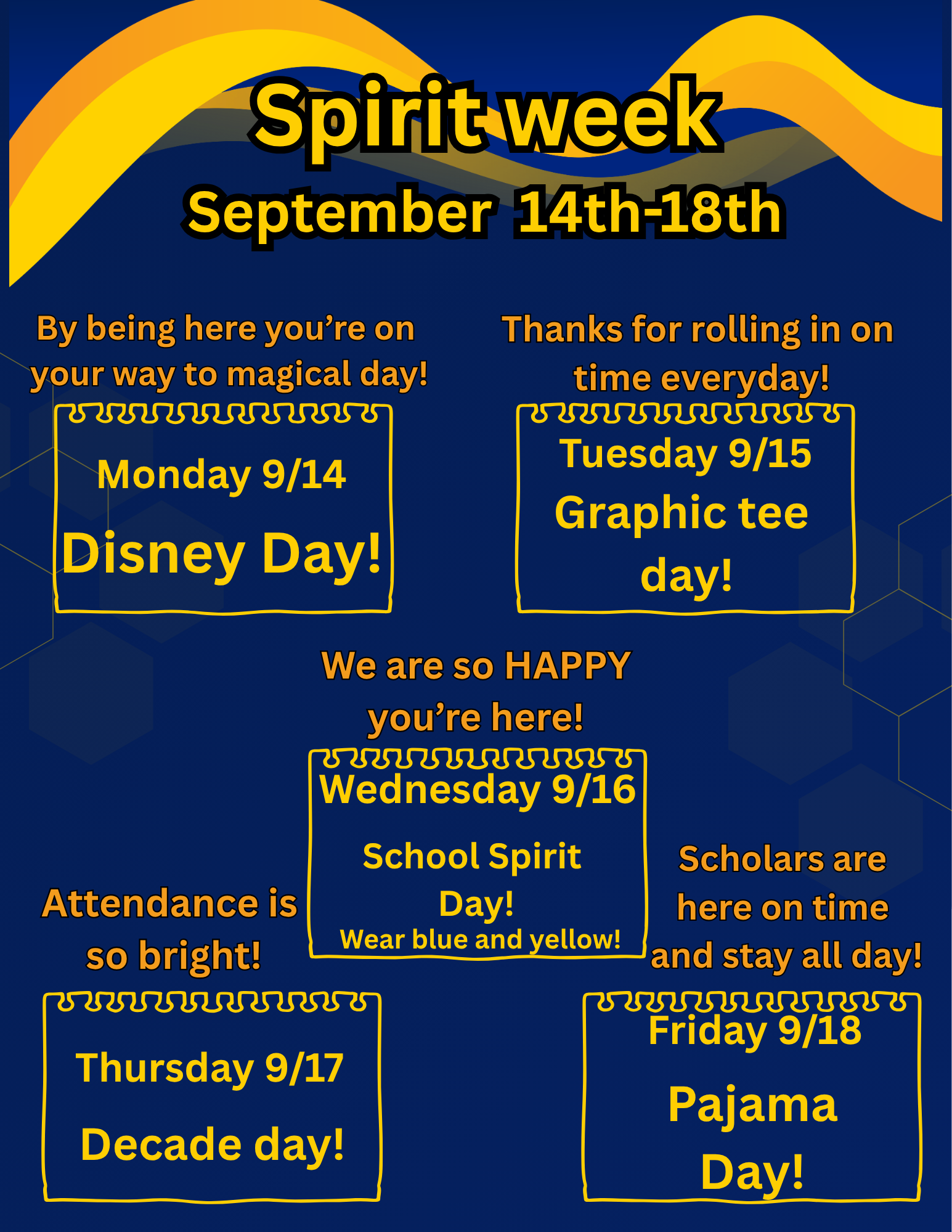 Spirit week coming up!