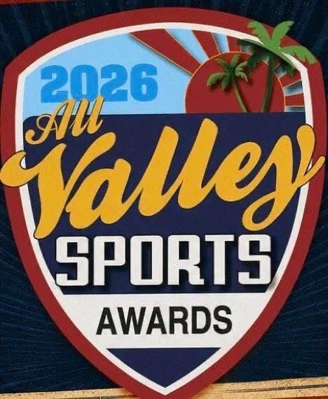 A shield-shaped logo for the 2026 All Valley Sports Awards.