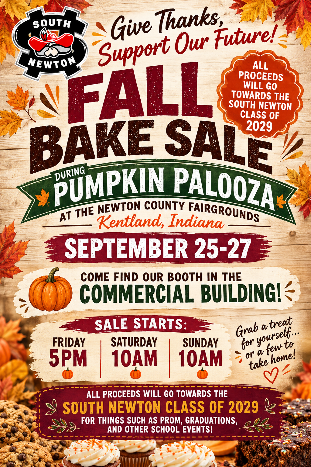 Class of 2029 Bake Sale at Pumpkin Palooza!